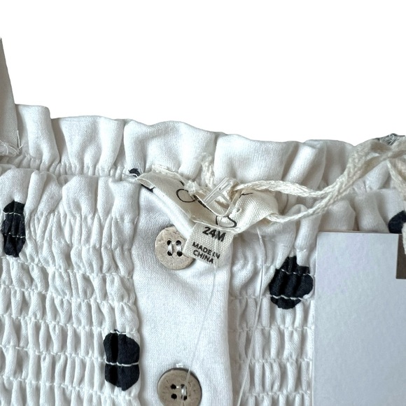 NWT Jessica Simpson Smocked Romper and Headband Set Size 24 Months - Picture 2 of 5